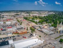 Aerial view of the city of Steinbach